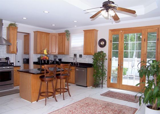 Interior, Kitchen, Marble, Recessed Lighting