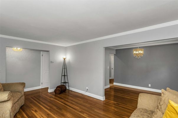Chandelier, Empty room, Interior, Wood Texture Flooring