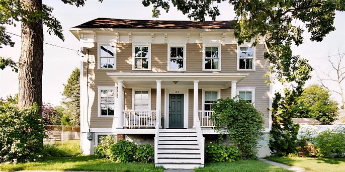 Exterior, Facade, American Foursquare