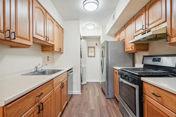 Interior, Kitchen, Wood Texture Flooring