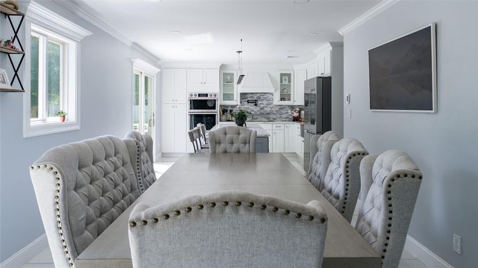 Dining room, Interior, Kitchen, Pendant Lights, Recessed Lighting