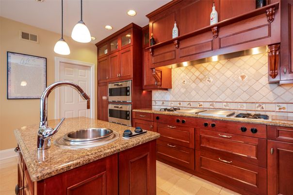 Interior, Kitchen, Pendant Lights, Recessed Lighting, Stainless Steel Appliances