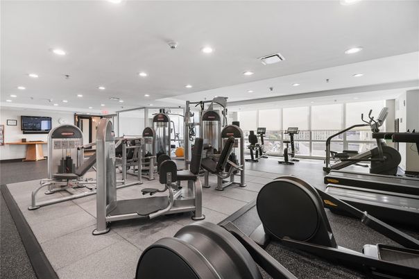 Fitness Equipment, Gym, Interior, Recessed Lighting