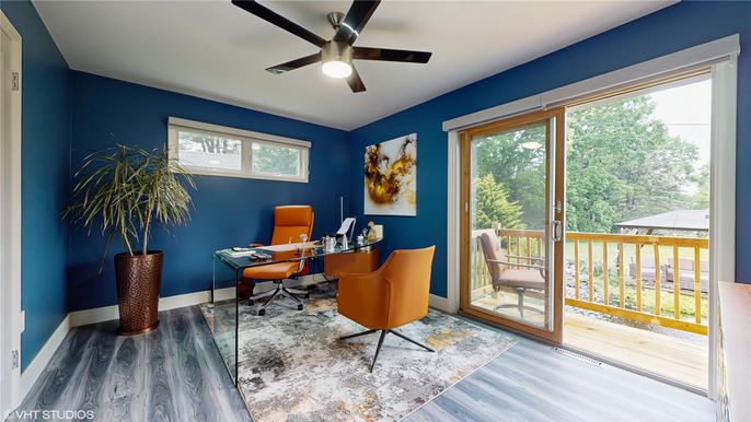 Home Office, Interior, Wood Texture Flooring