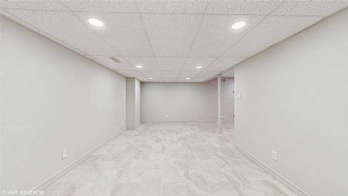 Empty room, Interior, Marble, Recessed Lighting