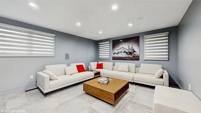 Interior, Living room, Recessed Lighting