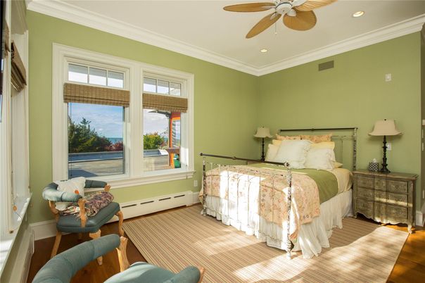 Bedroom, Interior, Recessed Lighting, Water, Wood Texture Flooring