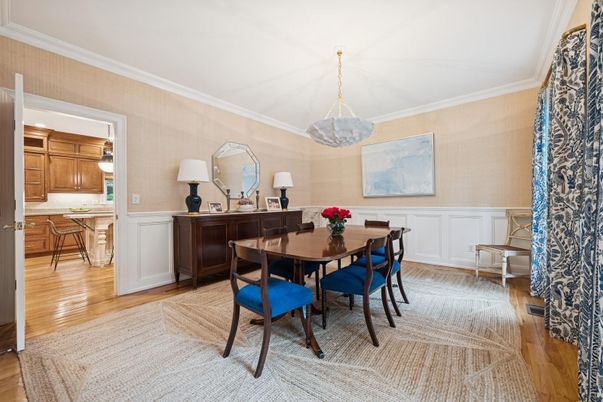 Dining room, Interior, Kitchen, Pendant Lights, Wood Texture Flooring