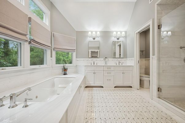 Bathroom, Dual Sink Vanities, Glass Shower, Interior