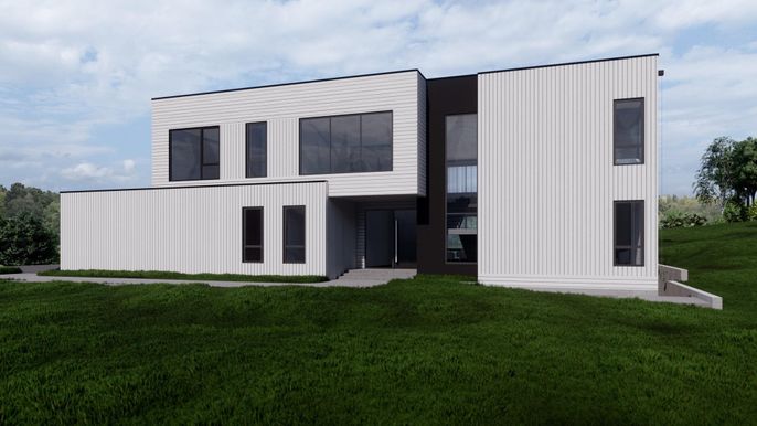 Backyard, Exterior, Facade, Modern