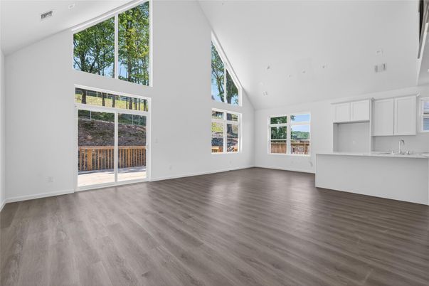 Empty room, Interior, Kitchen, Wood Texture Flooring