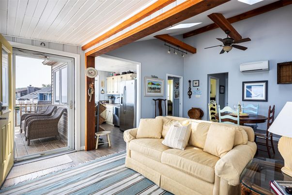 Dining room, Interior, Kitchen, Living room, Stainless Steel Appliances, Wooden Beams, Wood Texture Flooring