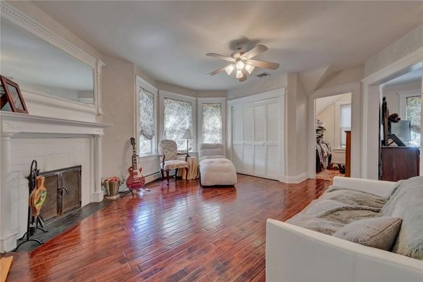 Fireplace, Interior, Wood Texture Flooring