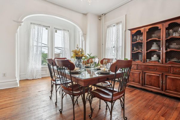 Dining room, Interior, Wood Texture Flooring