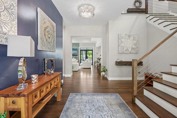 Chandelier, Interior, Wood Texture Flooring