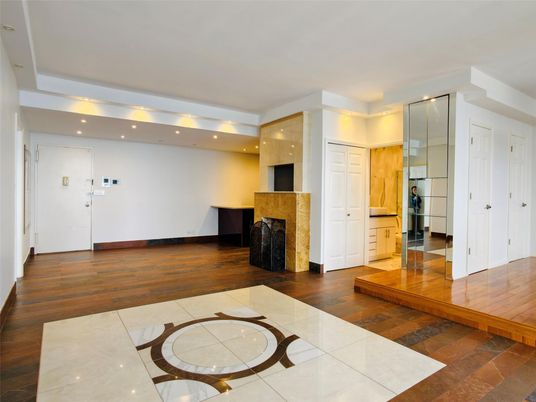 Empty room, Fireplace, Interior, Recessed Lighting, Wood Texture Flooring