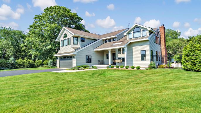 Attached, Backyard, Exterior, Facade, Farmhouse