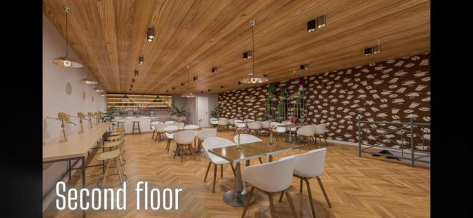 Dining room, Interior, Pendant Lights, Recessed Lighting, Wooden Ceilings, Wood Texture Flooring