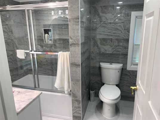 Bathroom, Glass Shower, Interior, Marble Walls