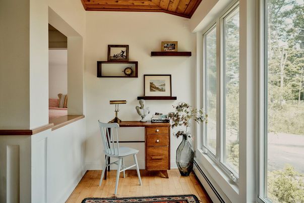 Home Office, Interior, Wood Texture Flooring