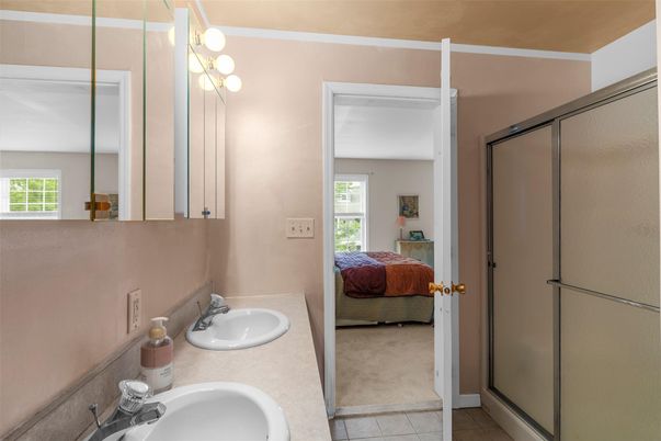 Bathroom, Bedroom, Dual Sink Vanities, Glass Shower, Interior
