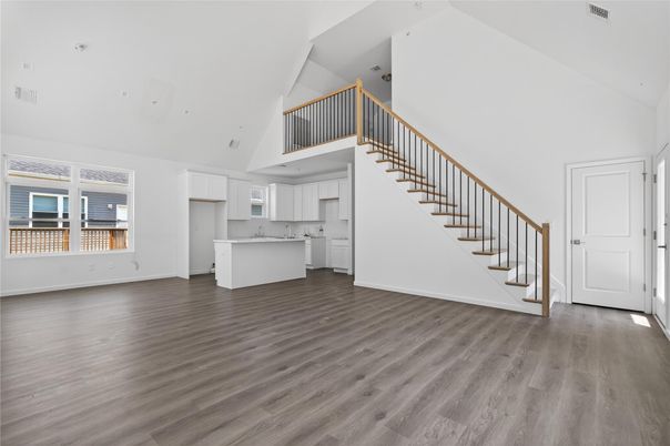 Empty room, Interior, Kitchen, Wood Texture Flooring