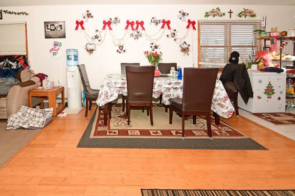 Dining room, Interior, Wood Texture Flooring