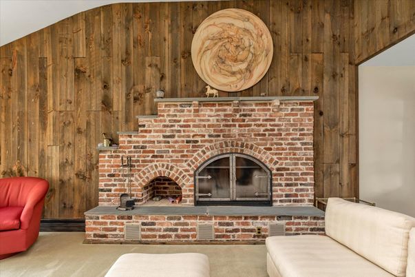 Fireplace, Interior, Wooden Walls