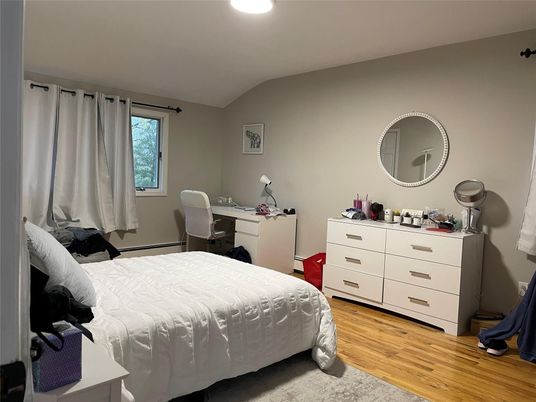 Bedroom, Home Office, Interior, Recessed Lighting, Wood Texture Flooring
