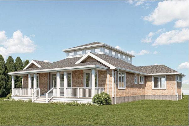 Exterior, Facade, Brick Facade, American Foursquare