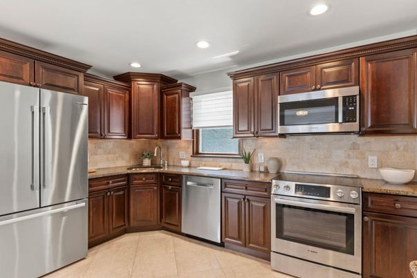 Interior, Kitchen, Recessed Lighting, Stainless Steel Appliances
