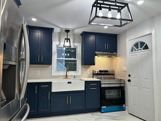 Interior, Kitchen, Marble, Pendant Lights, Recessed Lighting, Stainless Steel Appliances