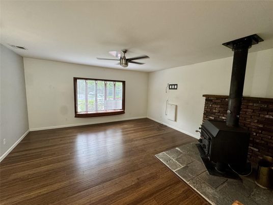 Empty room, Fireplace, Interior, Wood Texture Flooring