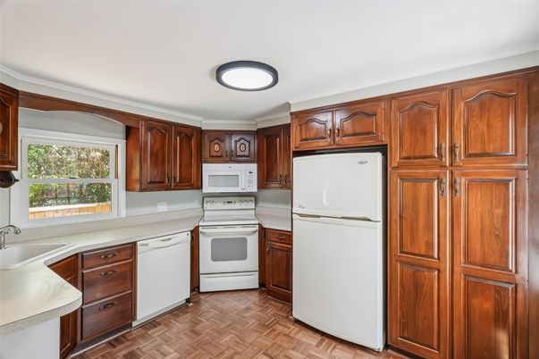 Interior, Kitchen, Wood Texture Flooring