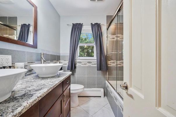 Bathroom, Dual Sink Vanities, Glass Shower, Interior