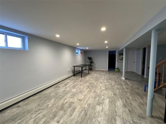 Game Room, Interior, Recessed Lighting, Wood Texture Flooring