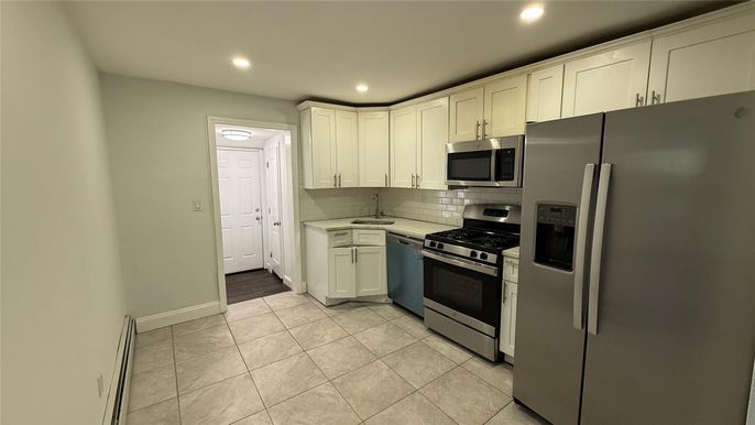 Interior, Kitchen, Recessed Lighting, Stainless Steel Appliances