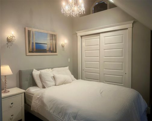 Bedroom, Chandelier, Interior