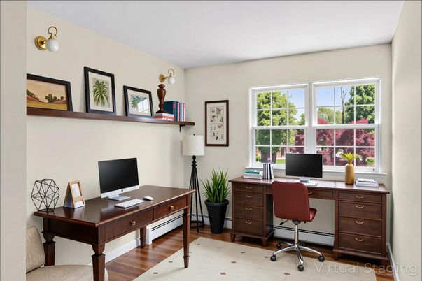 Home Office, Interior, Wood Texture Flooring