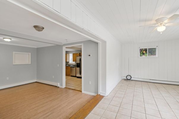 Empty room, Interior, Kitchen, Wood Texture Flooring