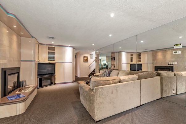 Fireplace, Interior, Living room, Recessed Lighting