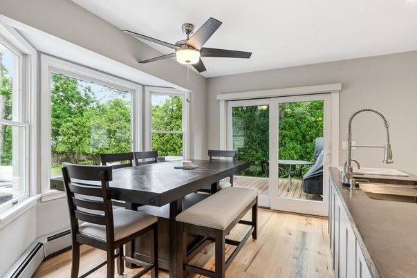 Dining room, Interior, Wood Texture Flooring