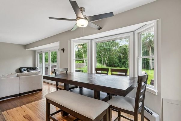Dining room, Interior, Wood Texture Flooring