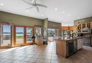 Interior, Kitchen, Recessed Lighting, Stainless Steel Appliances, Water