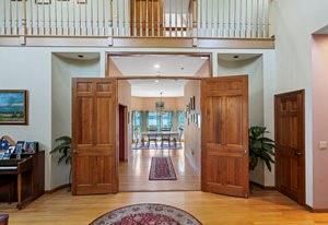 Chandelier, Interior, Wood Texture Flooring