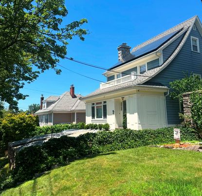 Attached, Exterior, Facade, Solar Panels, Queen Anne Victorian