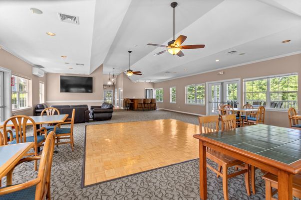 Dining room, Interior, Living room, Recessed Lighting, Wood Texture Flooring