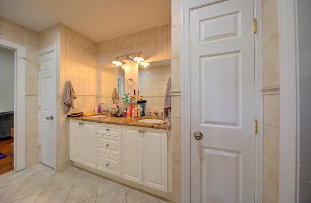 Bathroom, Dual Sink Vanities, Interior, Wood Texture Flooring