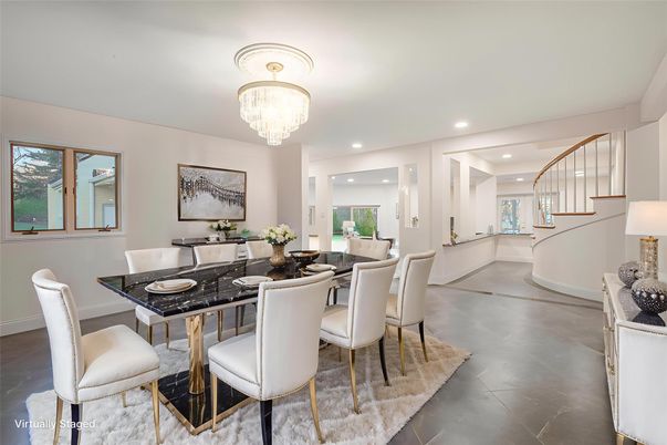 Chandelier, Dining room, Interior, Recessed Lighting
