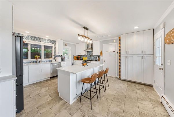 Interior, Kitchen, Pendant Lights, Recessed Lighting, Stainless Steel Appliances